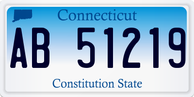 CT license plate AB51219