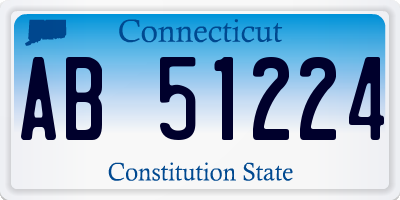 CT license plate AB51224