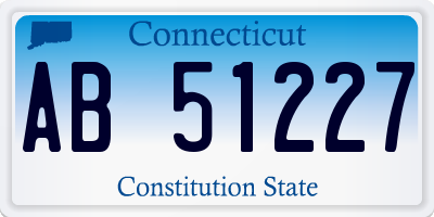 CT license plate AB51227