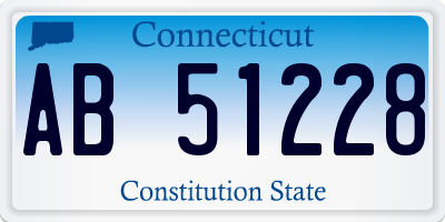 CT license plate AB51228