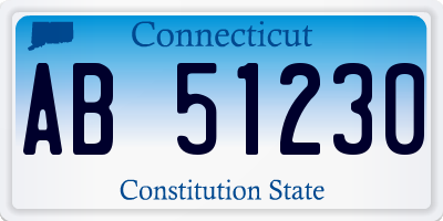 CT license plate AB51230