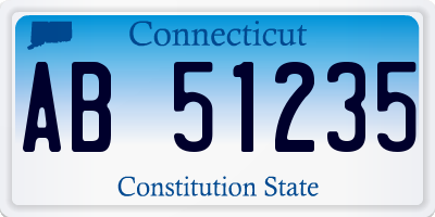 CT license plate AB51235
