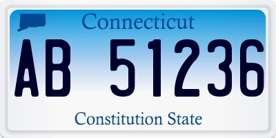 CT license plate AB51236