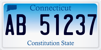 CT license plate AB51237