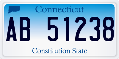 CT license plate AB51238