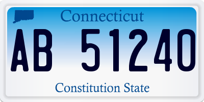 CT license plate AB51240