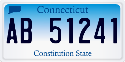 CT license plate AB51241