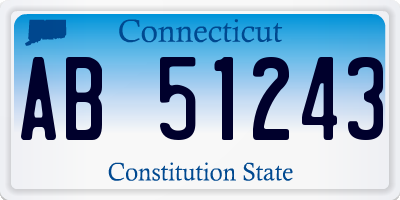 CT license plate AB51243