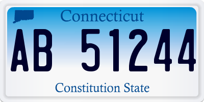 CT license plate AB51244
