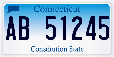 CT license plate AB51245