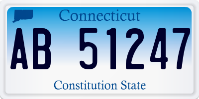 CT license plate AB51247