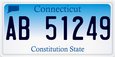 CT license plate AB51249