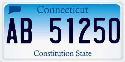 CT license plate AB51250