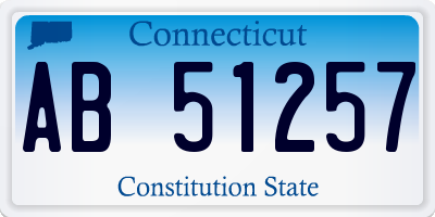 CT license plate AB51257
