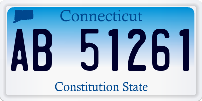 CT license plate AB51261