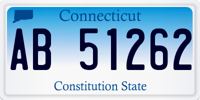 CT license plate AB51262