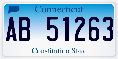 CT license plate AB51263