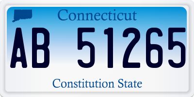 CT license plate AB51265
