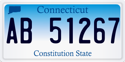 CT license plate AB51267
