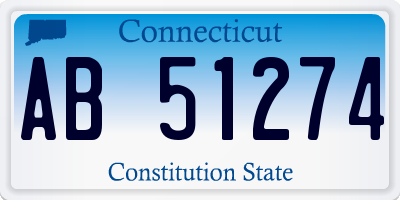 CT license plate AB51274