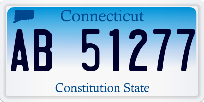 CT license plate AB51277