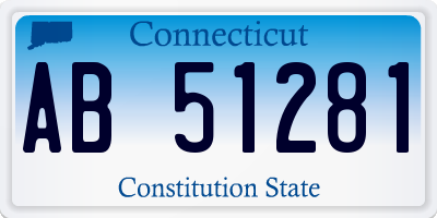 CT license plate AB51281