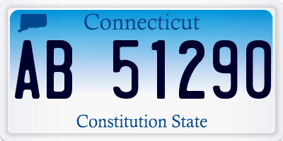 CT license plate AB51290