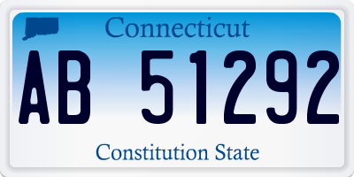 CT license plate AB51292