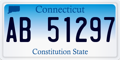 CT license plate AB51297