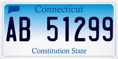 CT license plate AB51299