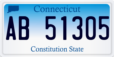 CT license plate AB51305