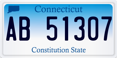 CT license plate AB51307