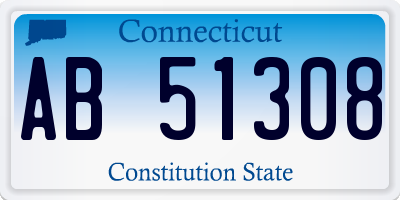 CT license plate AB51308