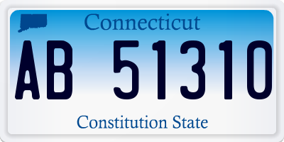 CT license plate AB51310