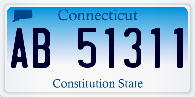 CT license plate AB51311