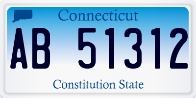 CT license plate AB51312