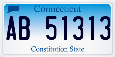 CT license plate AB51313