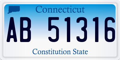 CT license plate AB51316