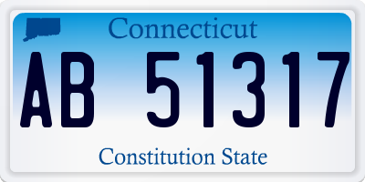 CT license plate AB51317