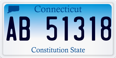 CT license plate AB51318