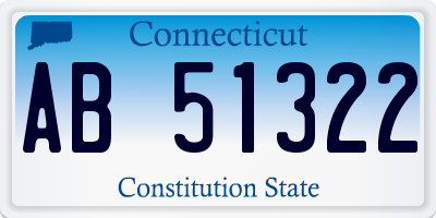 CT license plate AB51322