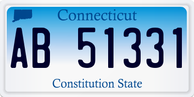 CT license plate AB51331