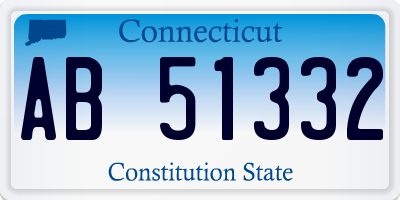 CT license plate AB51332