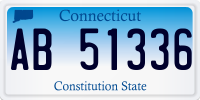 CT license plate AB51336