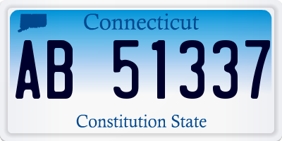 CT license plate AB51337