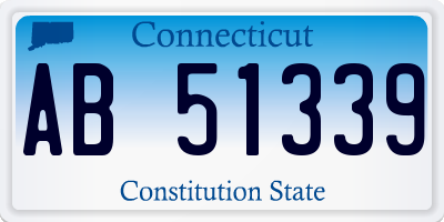 CT license plate AB51339