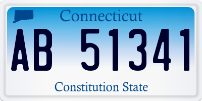 CT license plate AB51341