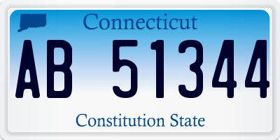CT license plate AB51344