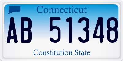 CT license plate AB51348