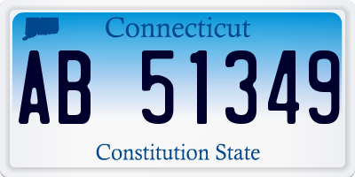 CT license plate AB51349